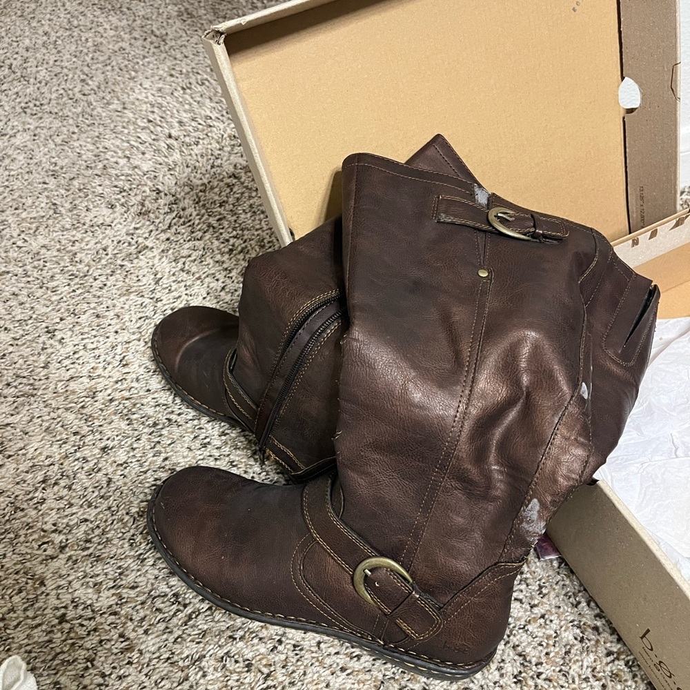 Born Brown Leather Winter Boots